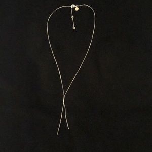 Stella & Dot lariat style silver necklace